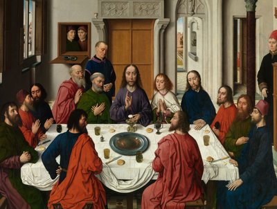 Detail van het Drieluik van het Laatste Avondmaal, van het Altaarstuk van het Heilig Sacrament, c.1464-68 door Dirck Bouts