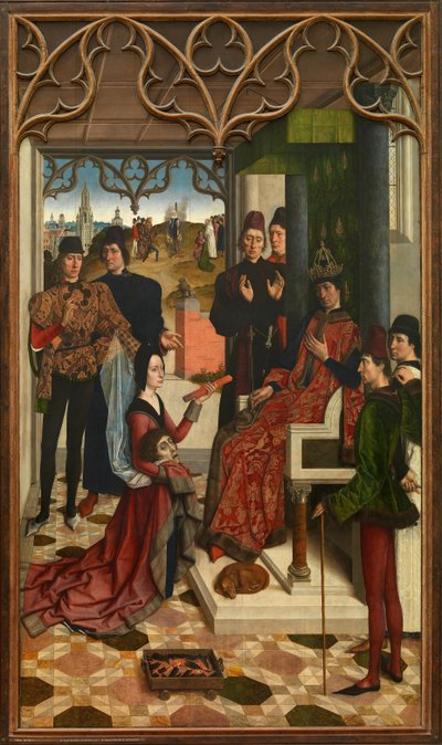 De rechtspraak van keizer Otto III: Ordeal door vuur door Dirck Bouts