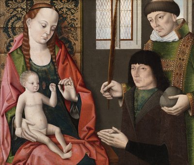 Maagd en Kind met Sint Stefanus en een schenker, ca. 1480 door Dirck Bouts