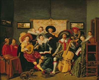 Een muzikaal gezelschap, c.1625 door Dirck Hals