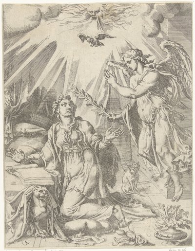 Annunciatie door Dirck Volckertsz. Coornhert (attributed to)