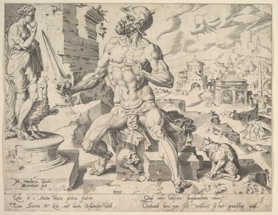 Simeon, uit de serie De Twaalf Patriarchen, 1550 door Dirck Volkertsen Coornhert