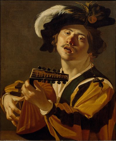 De luitspeler door Dirck van Baburen