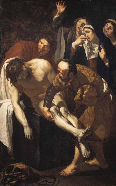 Het dragen van het lichaam van Christus naar het graf door Dirck van Baburen