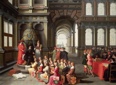 Allegorie van de Onderdrukking van de Nederlanders onder de Hertog van Alva door Dirck van Delen
