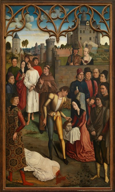 De Gerechtigheid van Keizer Otto III: Onthoofding van de Onschuldige Graaf, 1471-1475 door Dirk Bouts