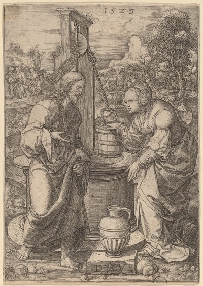 Christus en de Vrouw van Samaria door Dirk Jacobsz Vellert