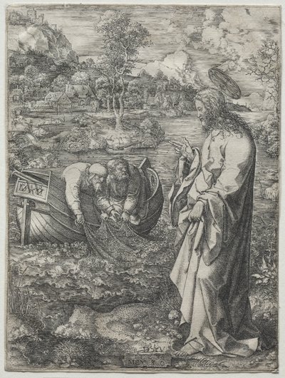Jezus roept St. Peter en St. Andrew door Dirk Vellert