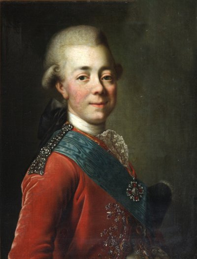 Portret van Groothertog Pavel Petrovich 1754-1801 door Dmitri Grigorievich Levitsky