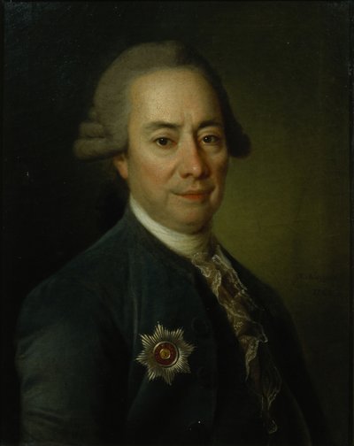 Portret van Pyotr Vasilyevich Bakunin 1725-1786, 1782 door Dmitri Grigorievich Levitsky