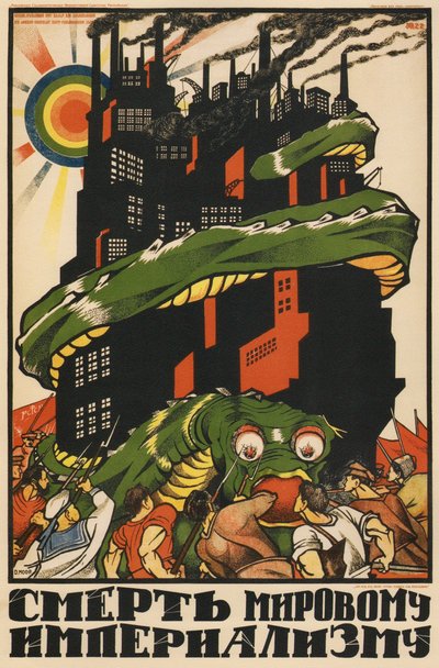Voor de dood van het wereldimperialisme Poster, 1920 door Dmitriy Stakhievich Moor