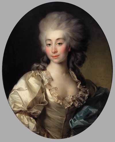 Russisch: "Portret van gravin Urszula Mniszech" Portret van gravin Urszula Mniszech door Dmitry Levitzky