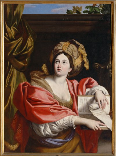 De sybil van Cumae ... (schilderij op doek) door Domenichino (1581-1641)