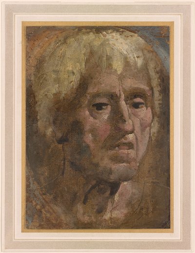 Beccafumi - Hoofd van een oude man met open mond, 1535 door Domenico Beccafumi