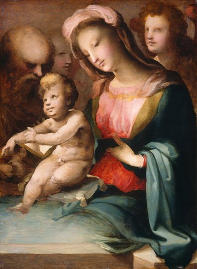 De Heilige Familie met engelen door Domenico Beccafumi