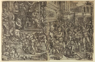 De Slachting van de Onschuldigen door Domenico Campagnola