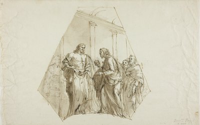 Twijfelende Thomas (Spandrelontwerp) door Domenico Pozzi
