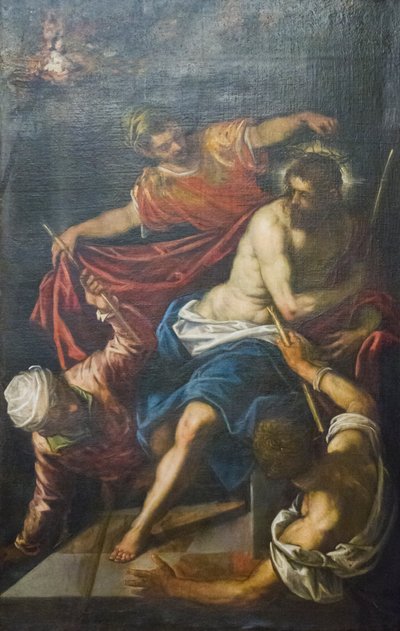 Christus gekroond met doornen, ca. 1590 door Domenico Robusti Tintoretto