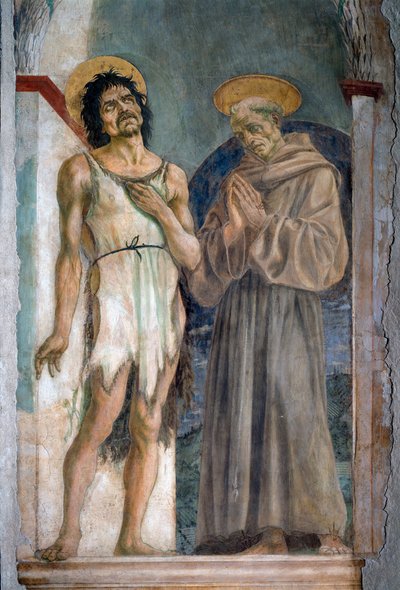 Sint Johannes de Doper en Sint Franciscus van Assisi door Domenico Veneziano