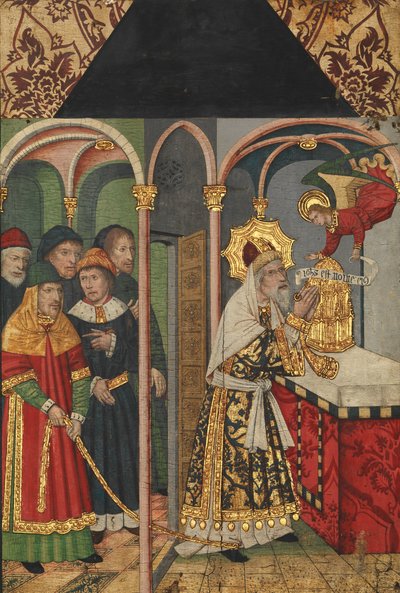 Paneel met de Engel die aan Zacharias verschijnt..., 1464-1507 door Domingo Ram