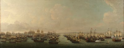 Het Engelse eskader dat Havana aanviel in 1762 door Dominic Serres