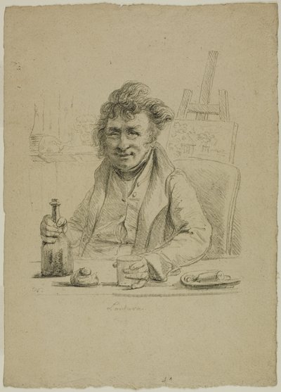 Portret van Lantara in de rol van Joly, uit Le Peintre au Cabaret door Dominique Vivant Denon