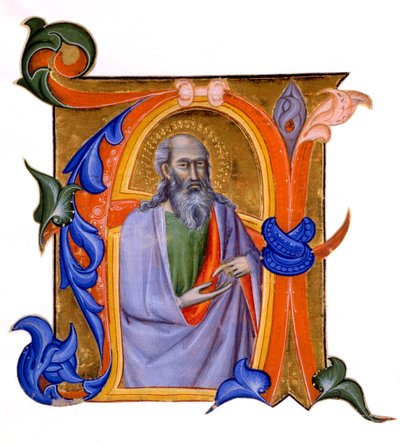 Verlichte initiaal A door Don Silvestro dei Gherarducci