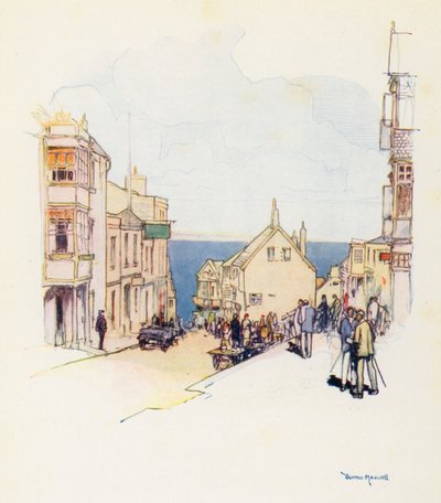 Een impressie van Lyme Regis door Donald (after) Maxwell