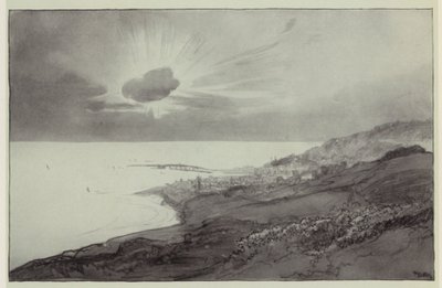 Lyme Regis vanaf de Charmouth Heuvels door Donald (after) Maxwell
