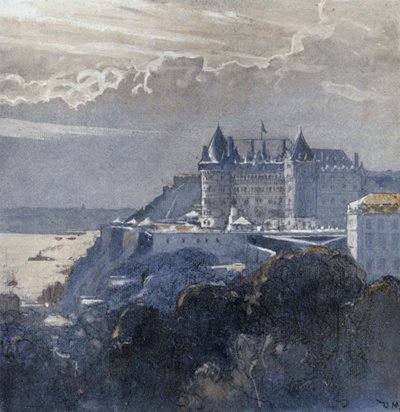 Quebec en het Chateau Frontenac door Donald (after) Maxwell