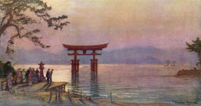 De Torii in de Binnenzee, Japan door Donald (after) Maxwell