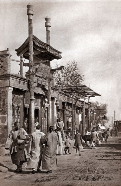 Een straat, Beijing door Donald Mennie