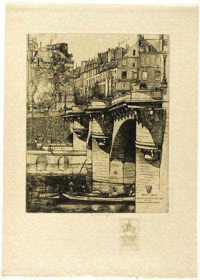 Le Pont Neuf, Parijs (met remarque) door Donald Shaw MacLaughlan