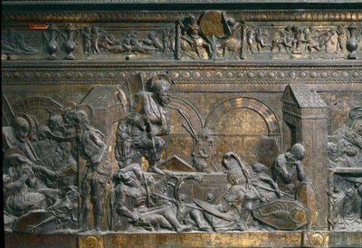 De opstanding van Christus. (Detail) door Donatello