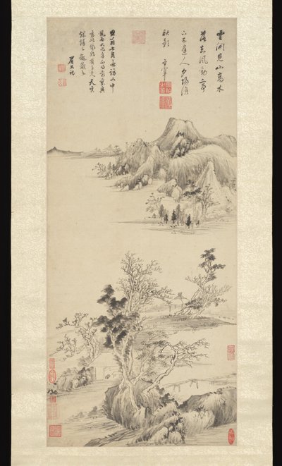 Herfstbergen door Dong Qichang