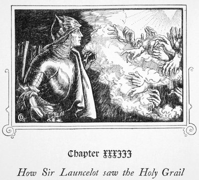 Hoe Sir Launcelot de Heilige Graal zag door Dora Curtis