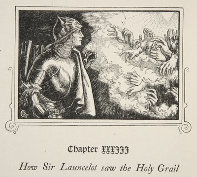 Hoe Sir Launcelot de Heilige Graal zag, illustratie uit 