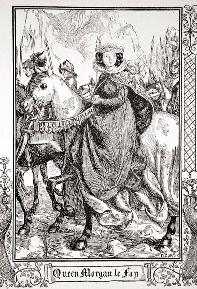 Koningin Morgan le Fay, 1905 door Dora Curtis