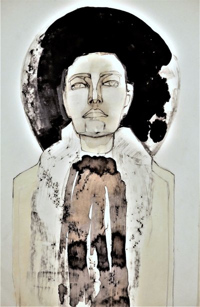 Abstract Halo-portret door Doris Schmitz