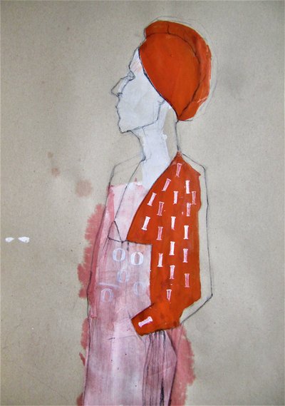Abstract: Profiel van een vrouw door Doris Schmitz