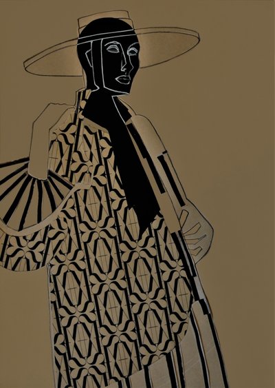 Art-deco-mode: vrouw door Doris Schmitz