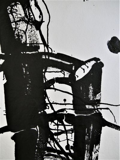 Dynamische abstracte penseelstreken door Doris Schmitz
