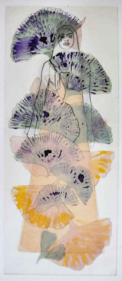 Figuur van een ginkgoblad door Doris Schmitz