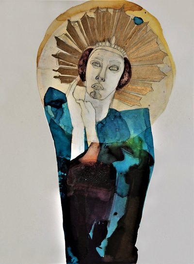 Regal Woman Gouden Halo door Doris Schmitz