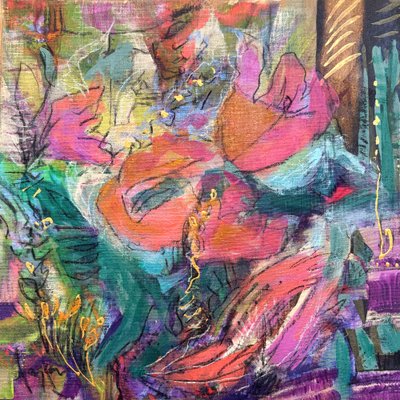 Levendige abstracte tuin door Dorothy Fagan