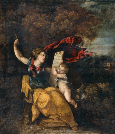 Sybil en genialiteit door Dosso (attr.to) Dossi