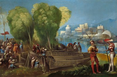 Aeneas en Achates aan de Libische Kust door Dosso Dossi