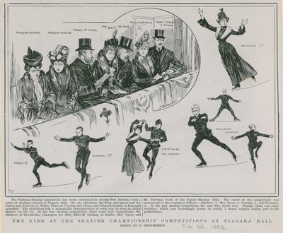 Schaatskampioenschappen in Niagara Hall (gravure) door Douglas Macpherson