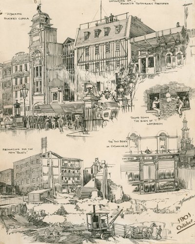 Schetsen van Londen vanaf oktober 1901 (gravure) door Douglas Macpherson