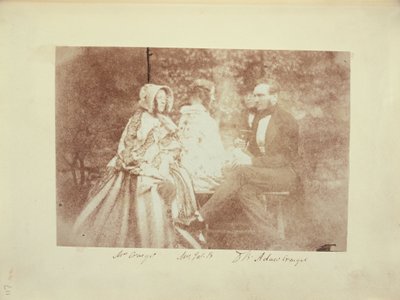 Een Groepsportret met de Heer en Mevrouw Adair Craigie, Mevrouw James Brewster, en Sir David Brewster door Dr. John Adamson